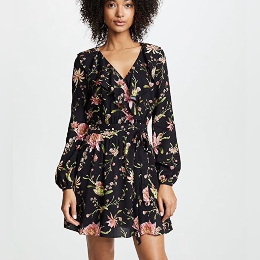 Rachel Zoe black flower dress 
Size 2 
Brand new